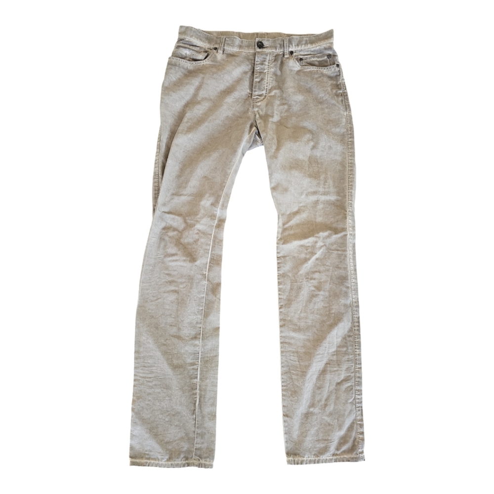 John Varvatos Artisan Dusty Stone Wash Slim Jeans 32R Cotton Linen Blend